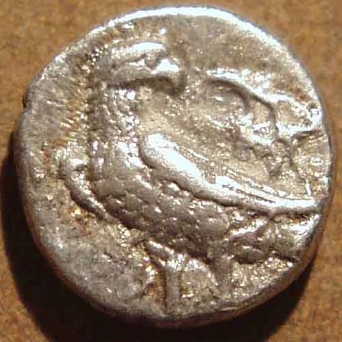 Pre-Seleucid, Eagle series Silver hemidrachm, c. 315 BCE reverse