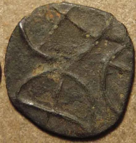 Sri Manarashi potin units - Copper reverse