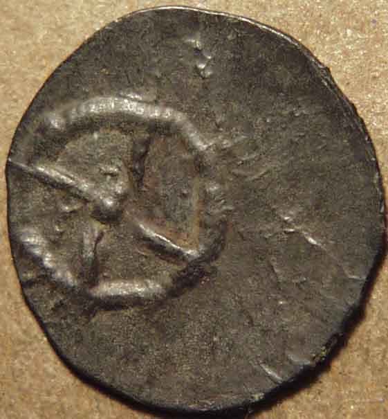 Anepigraphic chakra-type uniface potin units - Copper obverse