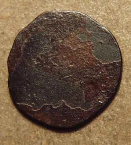 Anepigraphic conch-type uniface potin units - Copper reverse