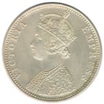 One Rupee (Queen Victoria Empress) obverse