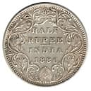 Half Rupee (Queen Victoria Empress) reverse