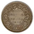 Half Rupee (Queen Victoria, Mature Bust) reverse