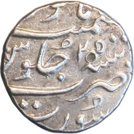 ½ Rupee - Aurangzeb (Surat) reverse