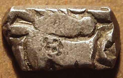 Surasena Janapada Silver 1/2 karshapana obverse