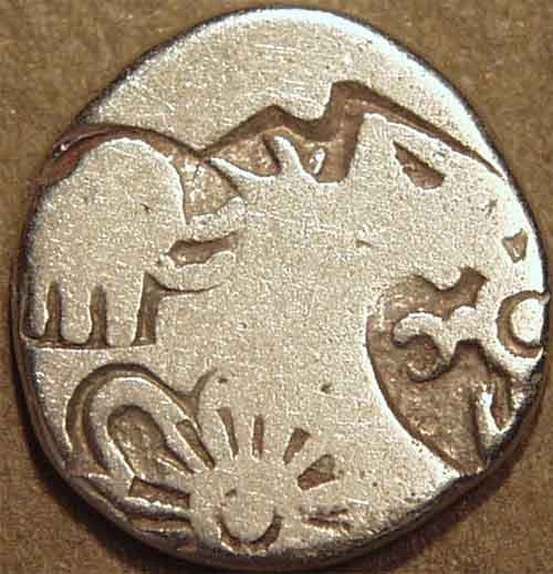Mauryan Empire Silver karshapana obverse