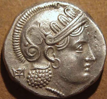 pre-Seleucid / Imitation of Athenian owl Silver Tetradrachm, c. 320 BCE obverse