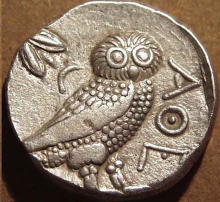 pre-Seleucid / Imitation of Athenian owl Silver Tetradrachm, c. 320 BCE reverse