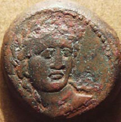 Antiochos I AE Dichalkon, c. 270 BCE - Copper obverse