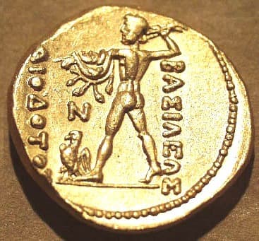Diodotos I or II Gold stater, c. 250-230 BCE reverse