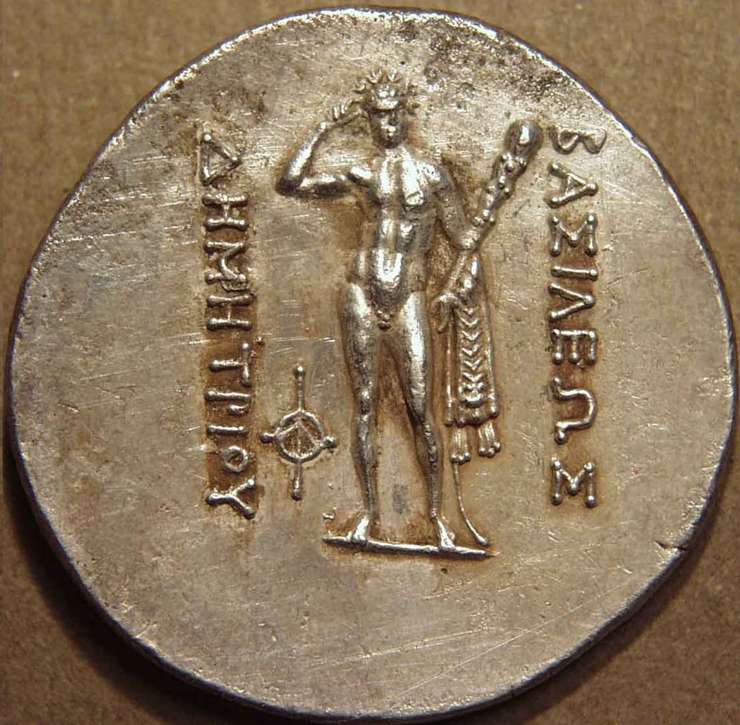 Demetrios I Silver tetradrachm, c. 200-185 BCE reverse