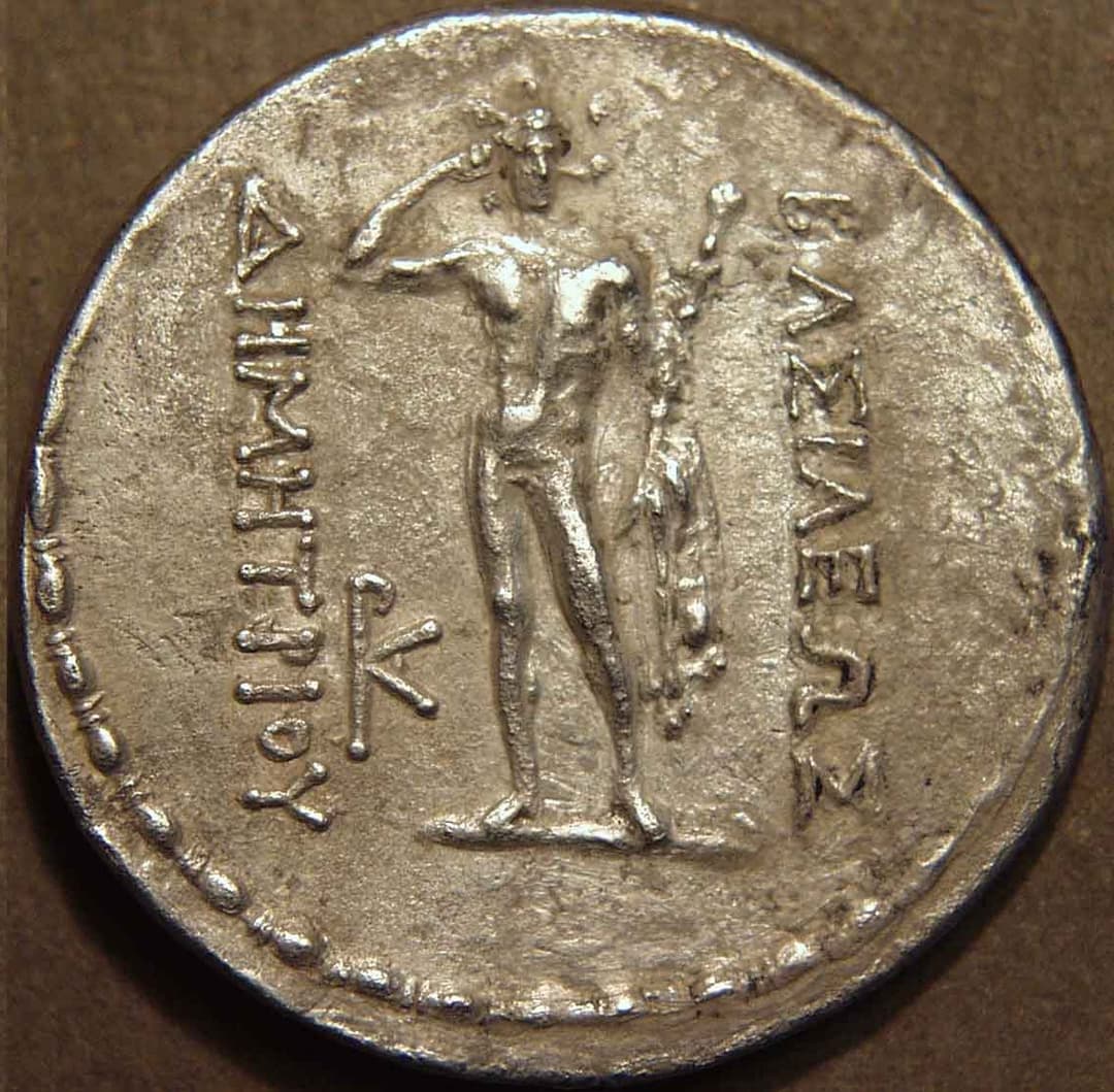 Demetrios I Silver drachm, c. 200-185 BCE reverse