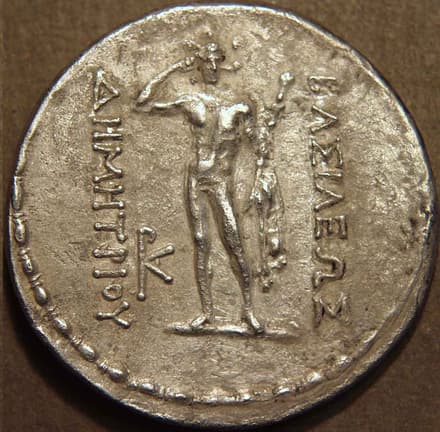 Demetrios I Silver drachm, c. 200-185 BCE reverse