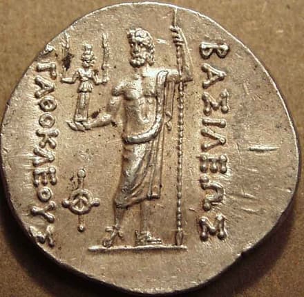 Agathocles Silver tetradrachm, c. 185-170 BCE reverse