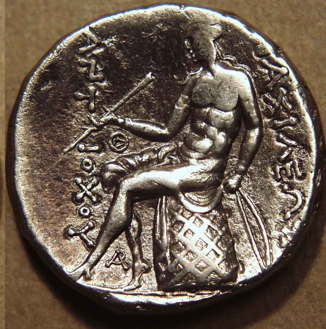 Euthydemos I Silver tetradrachm, c. 185-170 BCE reverse
