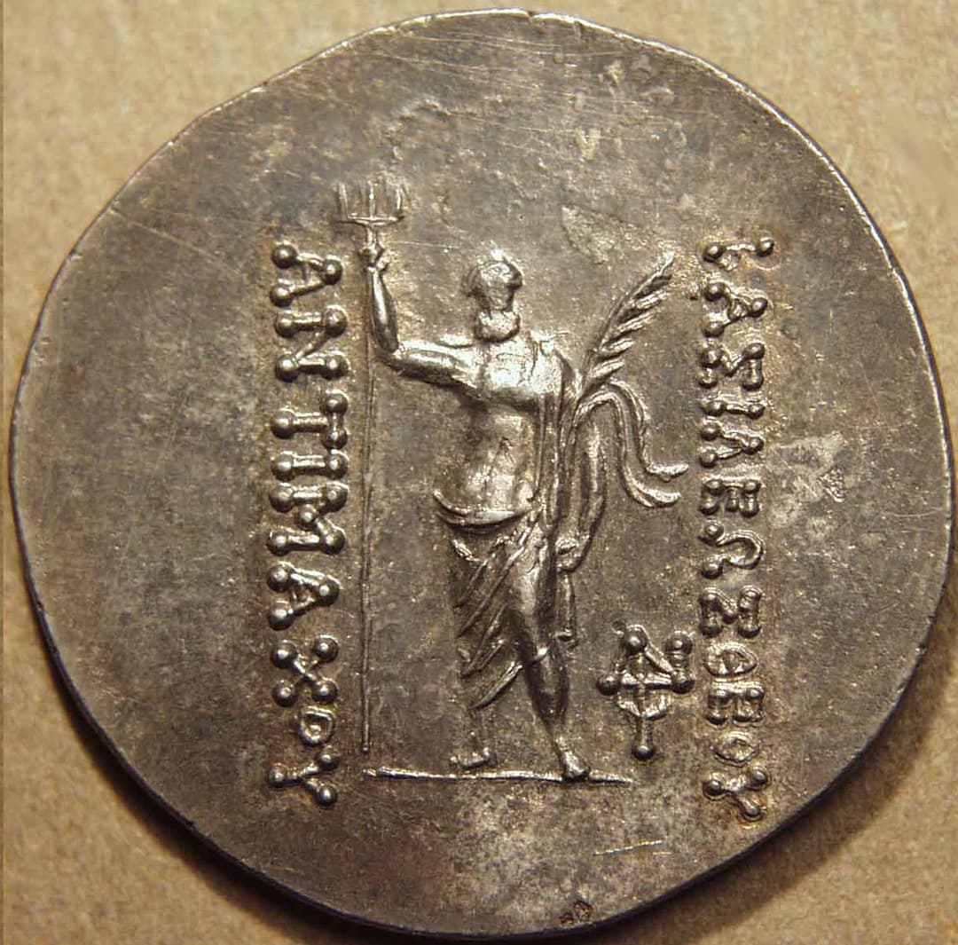 Antimachus I Silver tetradrachm, c. 174-165 BCE reverse