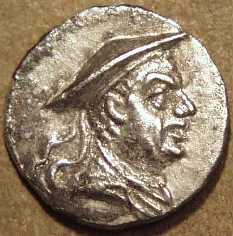 Antimachus I Silver obol, c. 174-165 BCE obverse