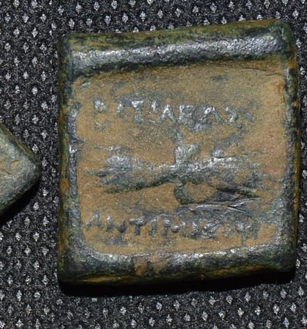 Antimachus I Copper tri-chalkon, c. 174-165 BCE reverse