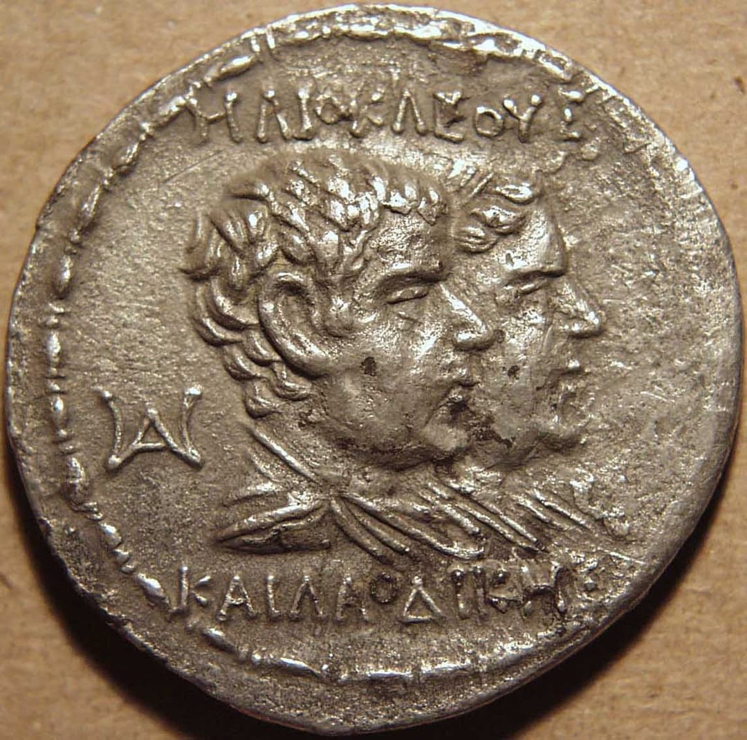 Indo-Greek: Eucratides I, Silver drachm (Indian standard) reverse