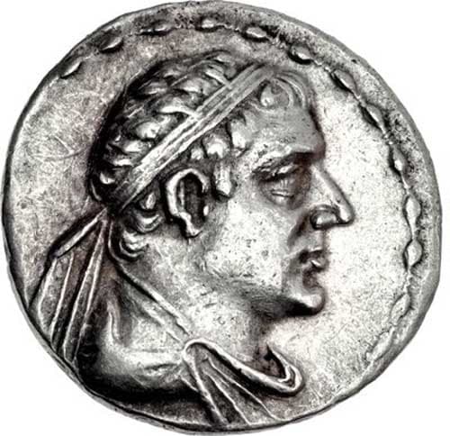 Bactria: Plato, Silver tetradrachm obverse