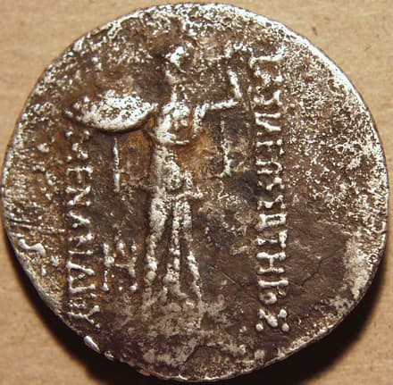 Menander I, Silver tetradrachm (Attic standard) reverse
