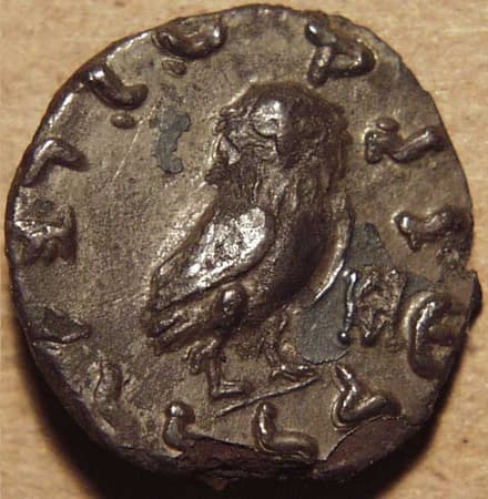 Menander I, Silver drachm (Indian standard) reverse