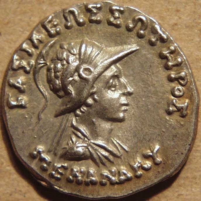 Menander I, Bronze Quadruple - Copper obverse