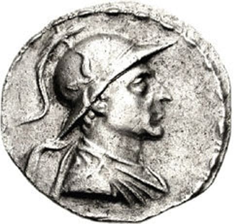 Antialcidas, Silver Attic tetradrachm obverse
