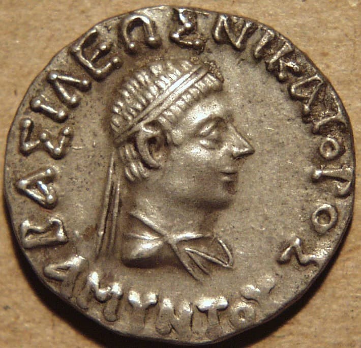 Amyntas, Silver drachm (Indian standard) obverse