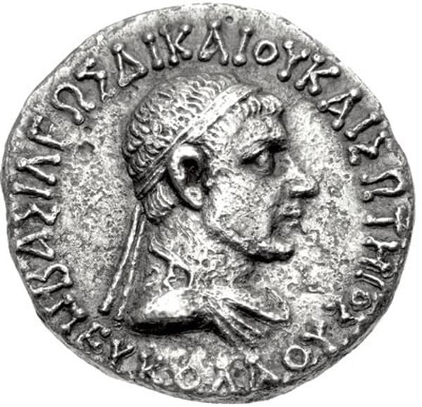 Peucolaos, Silver tetradrachm obverse