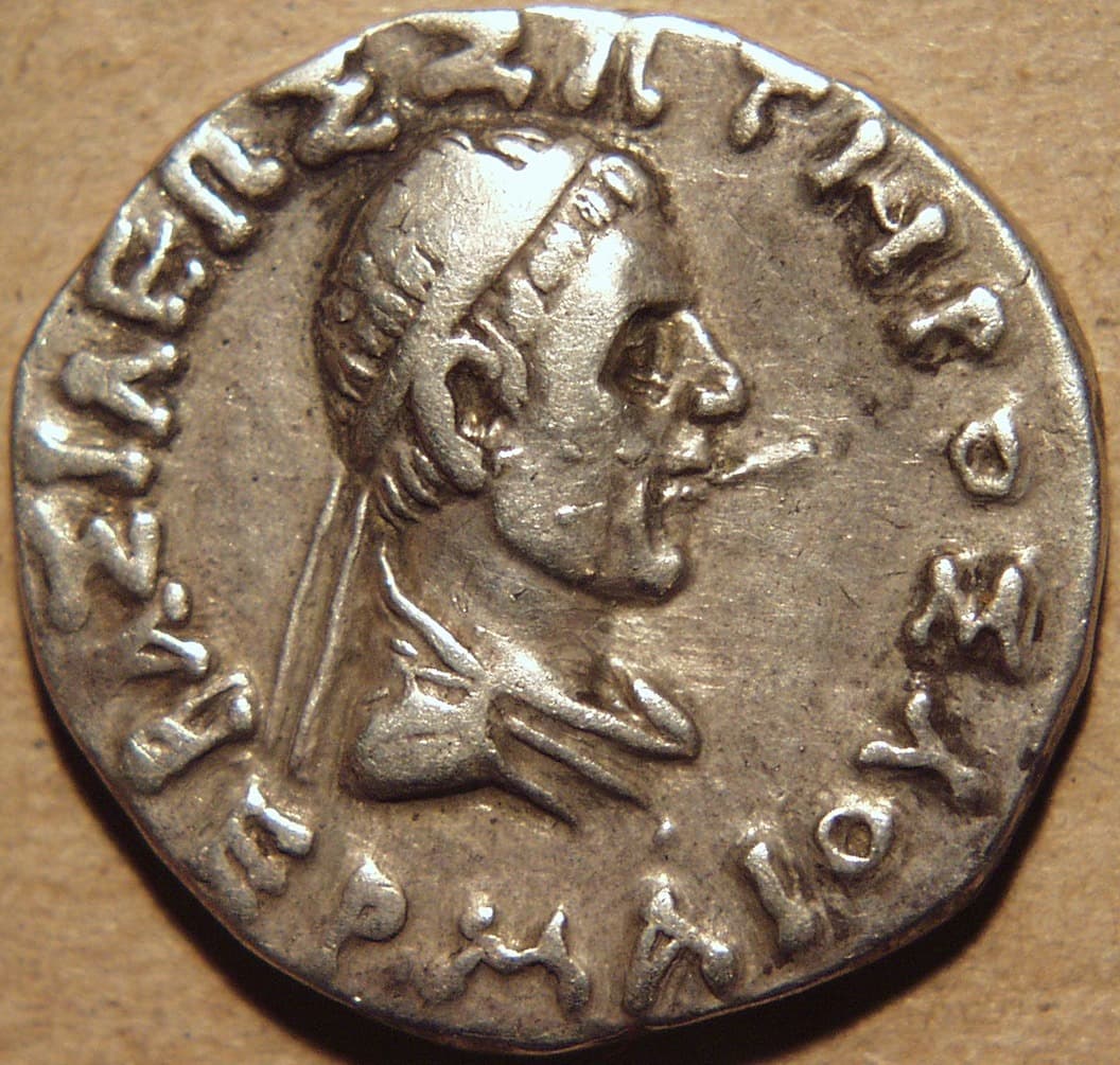 Hermaios imitation, Silver tetradrachm obverse