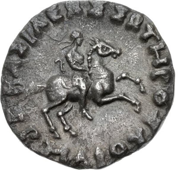 Hermaios imitation, Billon drachm - Copper obverse