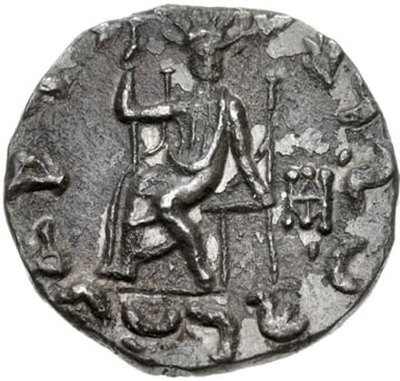 Hermaios imitation, Billon drachm - Copper reverse