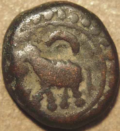 Devaloy Devaraja elephant copper kasu types obverse