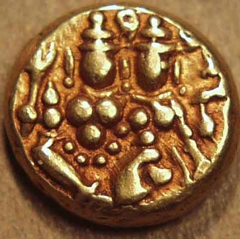 Haidar Ali gold pagoda, Uma-Maheswara plain reverse obverse