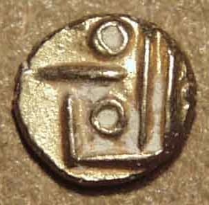 Dutch India: Gold fanam, Negapatam, late type reverse