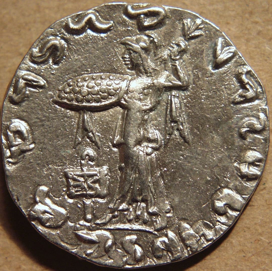 Apollodotus II, Silver tetradrachm reverse
