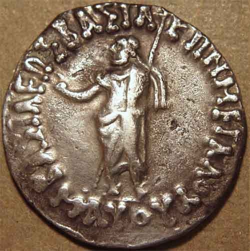 Maues, Silver tetradrachm obverse