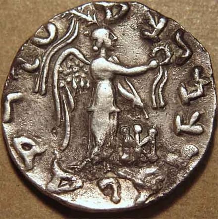 Maues, Silver tetradrachm reverse