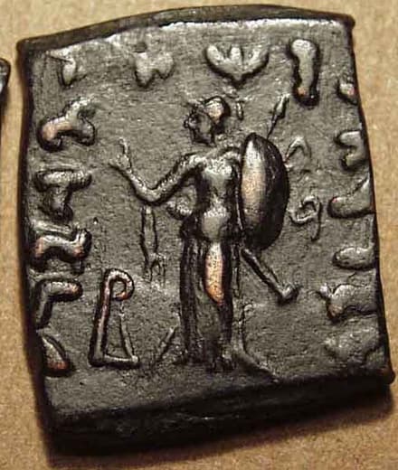 Vonones and Spalahores, AE hemi-obol - Copper reverse