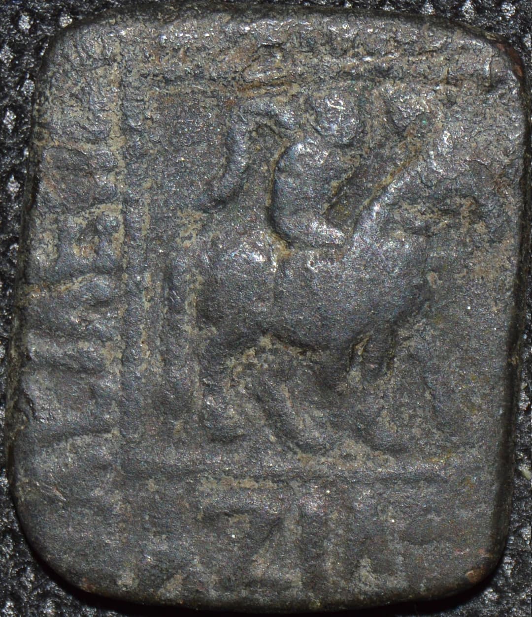 Azilises, Copper 1/2 unit obverse