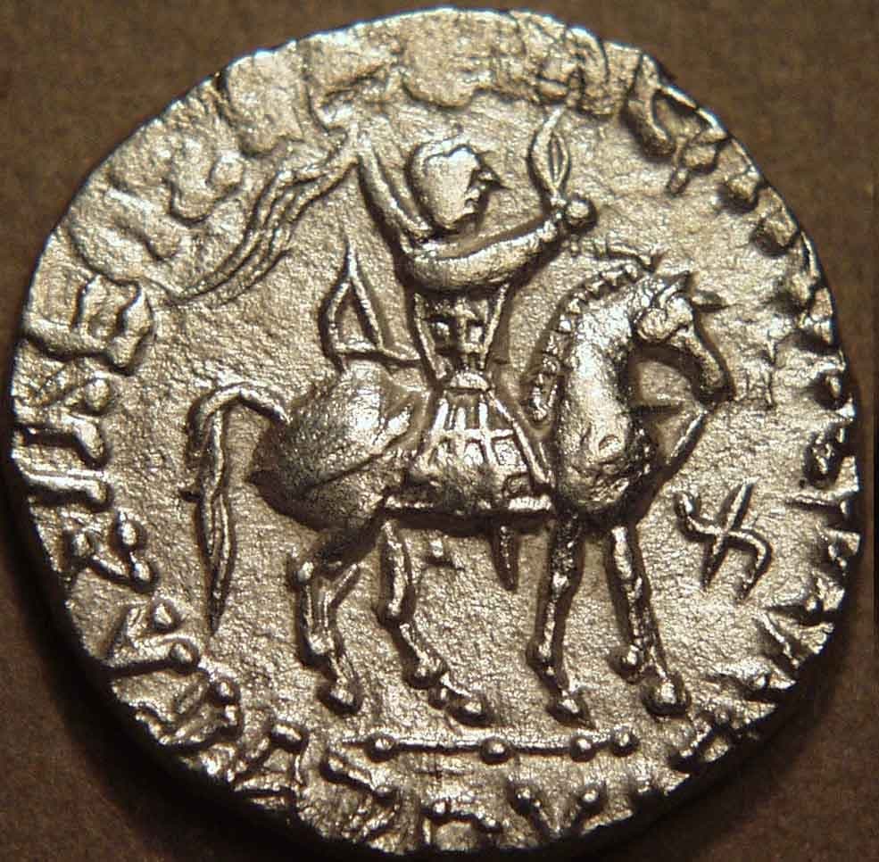 Azes, Silver tetradrachm, Zeus right reverse obverse