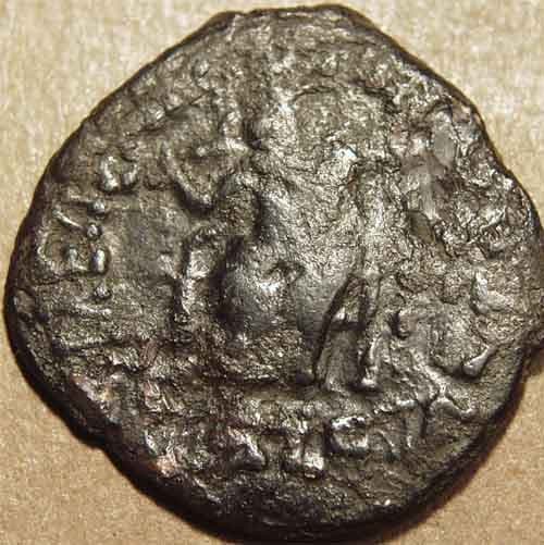 Azes, AE penta-chalkon - Copper obverse