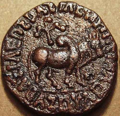 Azes, AE hexa-chalkon - Copper obverse