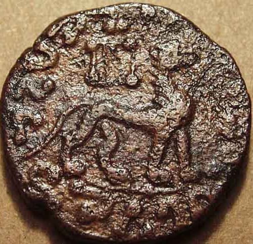 Azes, AE hexa-chalkon - Copper reverse