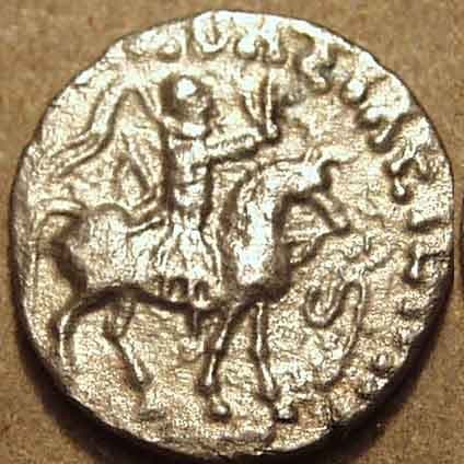 Azes, Silver drachm, Zeus left reverse obverse