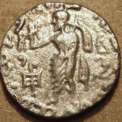 Azes, Silver drachm, Zeus left reverse reverse