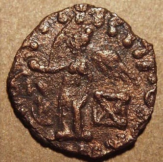 Kujula Kadphises AE drachm, Kapisa - Copper reverse