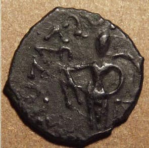 Kujula Kadphises AE reduced drachm - Copper reverse