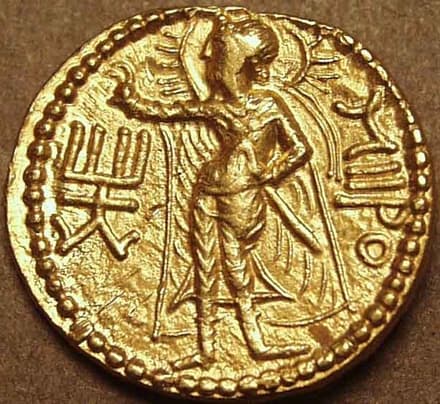 Huvishka Gold dinar reverse